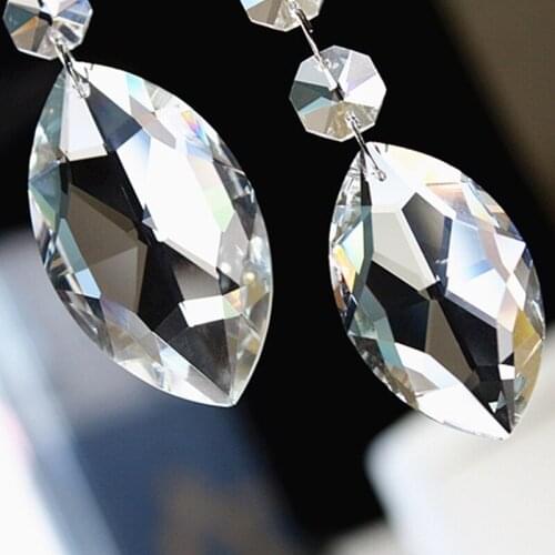 38mm-76mm Horse Eye Accessories For Chandeliers Crystal Drops For Chandeliers Glass Hanging Lighting Decoration