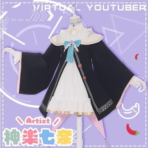 Anime VTuber Hololive Kagura Nana Artist Lolita Uniform Dress Cute Suit Cosplay Costume Women Halloween Free Shipping 2020 New