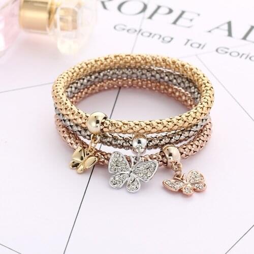 TOUCHEART Custom Crystal Butterfly Bracelet&Bangles Charms For Women Bracelet For Jewelry Making Friendship Bracelets SBR190435