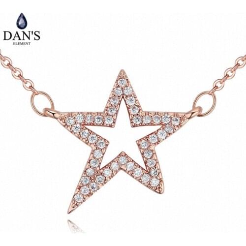 DANS Element Brand 3 Colors Real Austrian Crystals Fashion Water Drop Tassel Pendant Necklace for Women Valentine Gift 125257