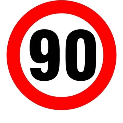 Dawasaru Car Sticker Speed Limit Sign 90 Km/h PVC Coloful Auto Decals KK Vinyl Motorcycl Accessories Waterproof