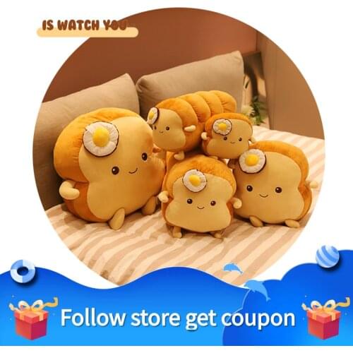 Toast Bread Plush Pillow Long Cute Seal Childrens Toys Girls' Gifts PP Cotton Cushion Stuffed Soft Comfortable Skin Friendly