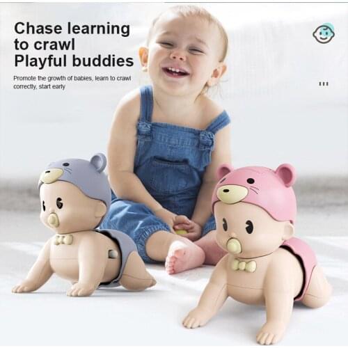 Baby Electric Doll Singing Crawling Light Guide Early Education Enlightenment Learning Baby Toy 0-3 Years Newborn Birthday Gift
