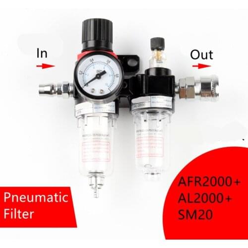 AFR2000 AFC2000 G1/4" Air Filter Regulator Combination Lubricator ,FRL Two Union Treatment oil water separation