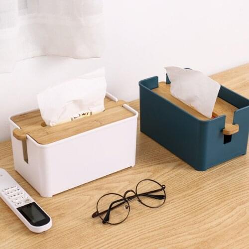 Creative Wooden Tissue Box Holder with Adjustable Height Movable Floating Lid Rectangular Lifting Paper Dispenser Dropshipping