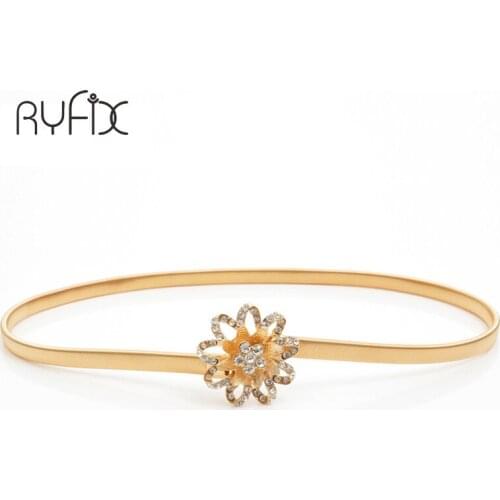 Summer Beach Flora Flower Fashion Waist Chain Belt Crystal Sexy Chain Belt Women Jewelry Luxury Gift For dress BL358