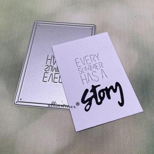 Story Letter frame Metal Cutting Dies for DIY Scrapbooking Album Paper Cards Decorative Crafts Embossing Die Cuts