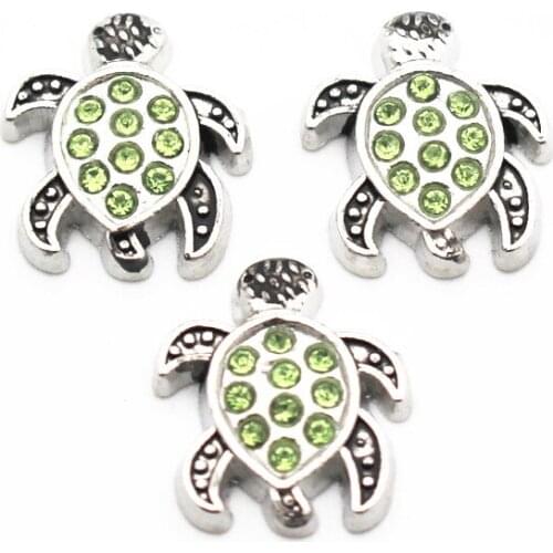 New Arrival 10pcs/lot Silver Crystal tortoise floating charms charms living glass memory lockets diy jewelry