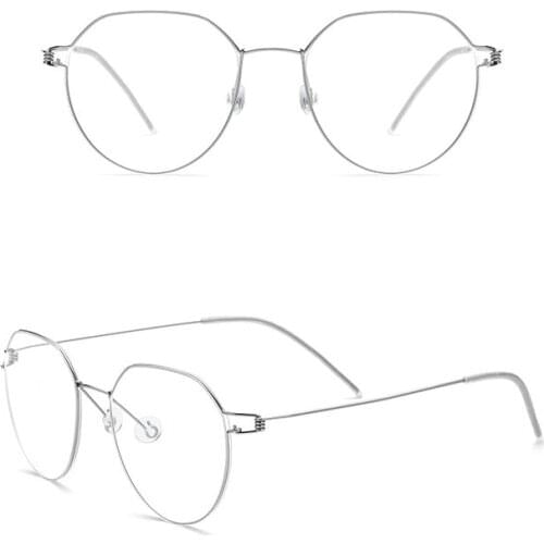 Belight Opitcal Denmark Screwless Rimless Men Women Irregular Optical Prescription Spectacle Frame Glasses Eyeglasses 28635