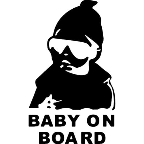 S51474# Various Sizes/Colors Car Stickers Vinyl Decal Baby on Board Motorcycle Decorative Accessories Creative Laptop Helmet