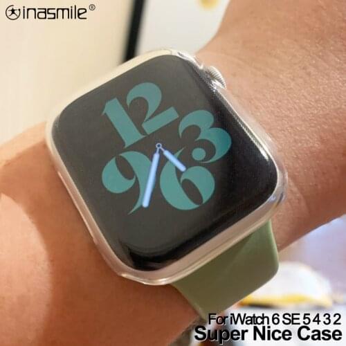 Fabulous Slim Watch Cover for Apple Watch Case 6 SE 5 4 3 2 42MM 38MM Clear TPU Screen Protector for iWatch Series 5 44MM 40MM