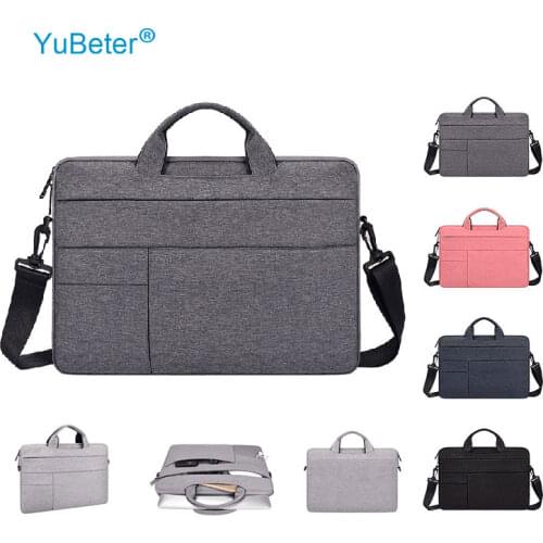 YuBeter Laptop Bag Sleeve for MacBook Air Pro 13 14 15.6 Inch PC Case Computer Messenger Shoulder Pouch Travel Briefcase Handbag