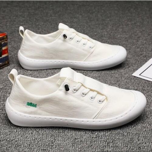 Fashion Men Shoes 2021 New Arrival Boys Student Little White Shoes Summer Comfy Breathable Canvas Shoe Male Leisure Casual Shoes
