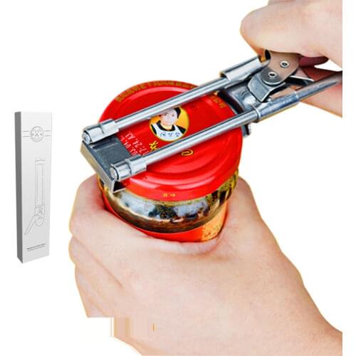Unibird Adjustable Stainless Steel Can Opener Long Jar Tin Cap Opener Manual Remover Seal Bottle Lid Kitchen Accessories Gadget