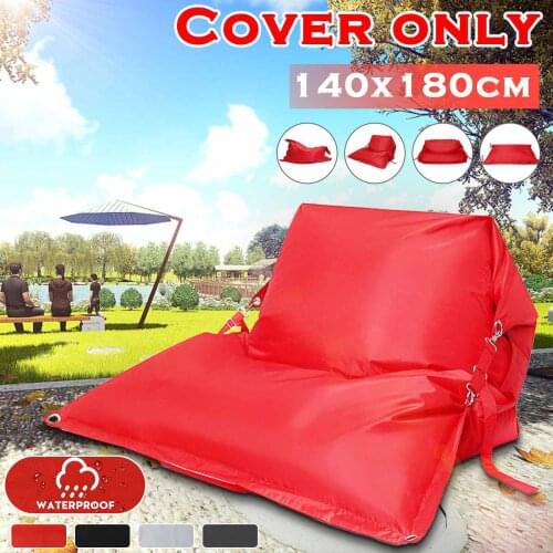 Waterproof BeanBag Sofa Cover Chairs NO Filler Adjustable 420D Oxford Lounger Seat Bean Bag Puff Couch Tatami Home Outdoor 180cm