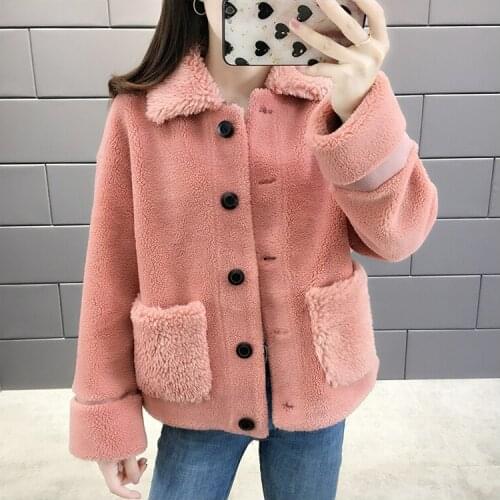 Women Winter Soft Warm Fluffy Faux Fur Coat Jacket Thicken Wool Teddy Coat Solid Long Sleeve Vintage Outwear Overcoat