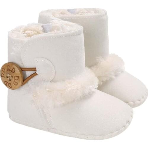 Winter Newborn Baby Snow Boots Girls Boys Personality Solid Infant Fleece Comfort Soft Warm Toddlers Mid-Calf Shoes
