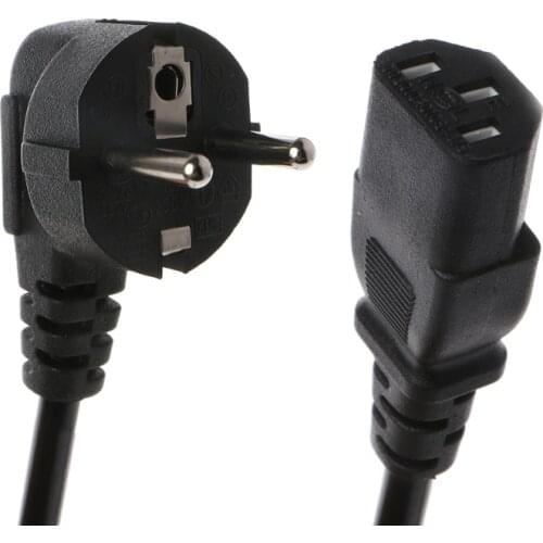 1.5m C13 IEC 320 European Kettle 2 Pin AC Round EU Plug Power Cable Cord