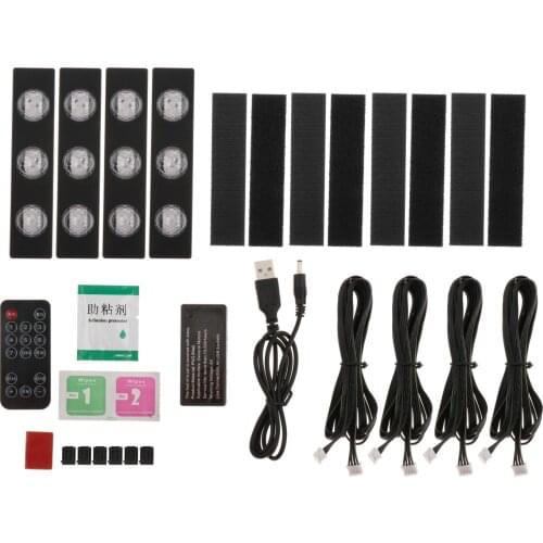 1Set Car Interior Atmosphere Light LED USB Remote Ambient Lighting Lamp