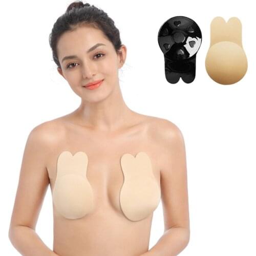 1pair Reusable Silicone Nipple Cover Pasties Stickers Adhesive Breast Lift Up Tape Push Up Invisible Bra Rabbit Cache Teton