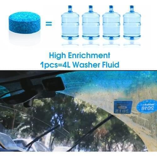 10pcs Car Windshield Cleaning Table Windshield Glass Cleaner Solid Wiper Fine Seminoma Wiper Accessories (1PCS=4L Water)