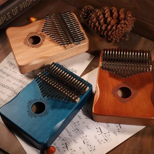 17 Key Kalimba Thumb Piano High Quality Wooden Mbira Body Musical Instrument Complete Set Of Accessories Piano Kalimba Gift