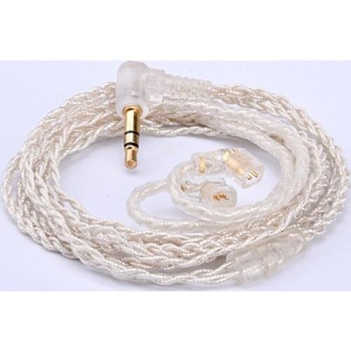 0.75mm 2 pin Cable for Logitech UE18 11pro 10pro 7pro 4pro Earphone DIY Replacement Silver Plated HIFI Cables for Android IOS