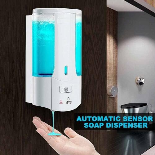 400mL Wall Mounted Automatic Soap Dispenser Infrared Induction Smart Liquid Soap Dispenser For Kitchen Bathroom Accessory