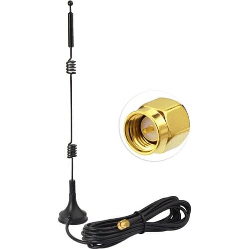 Superbat 2.4GHz 5GHz 9dBi Dual Band WiFi Magnetic Base SMA Plug Antenna for Wireless Router