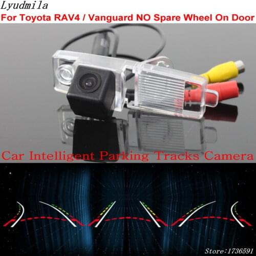 Car Intelligent Parking Tracks Camera FOR Toyota RAV4 / Vanguard XA30 2005~2012 NO Spare Wheel On Door Reverse Rear View Camera