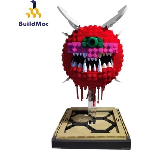 Buildmoc Ideas PC Game Doom Cacodemon Monsters Figures Model Building Blocks Bricks Creator Expert Educational Kids Boy Toys