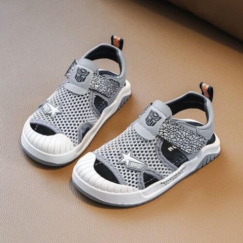 Childrens shoes 2021 summer new childrens leather sandals and slippers boys shoes microfiber leather casual shoes beach shoes