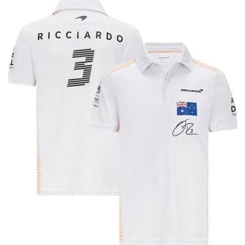 Polo Lapel T-Shirt 2021 Season Motorsport F1 Team Mens Short Sleeve Racing Jerseys Motorbike Motocross MX Dirt Bike Cycling