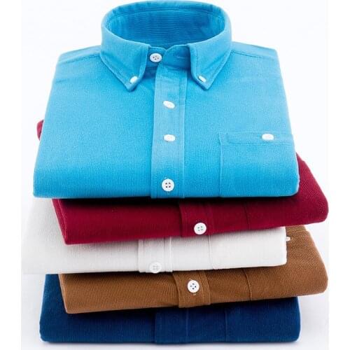 Konozine Mens Corduroy Shirts