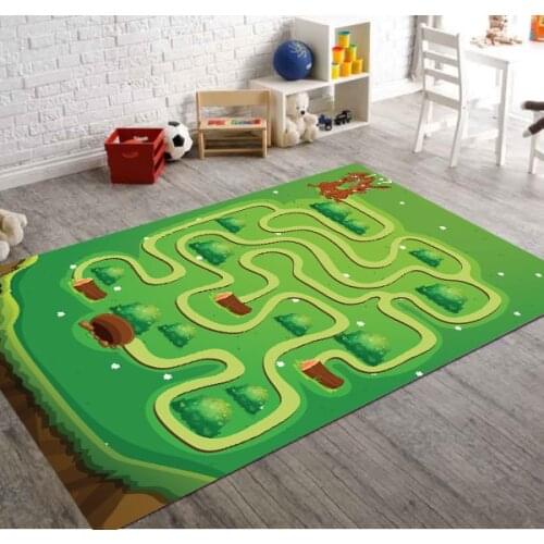 Labyrinth Patterned Carpet ,Non Slip Floor Carpet,Teens Carpet,Turkish Rug