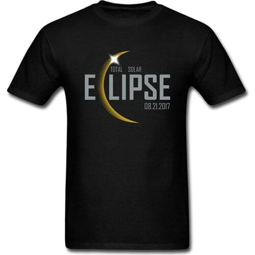 Creative Design Astronomy Total Solar Eclipse Corona T-Shirt. Summer Cotton O-Neck Short Sleeve Mens T Shirt New Size S-3XL