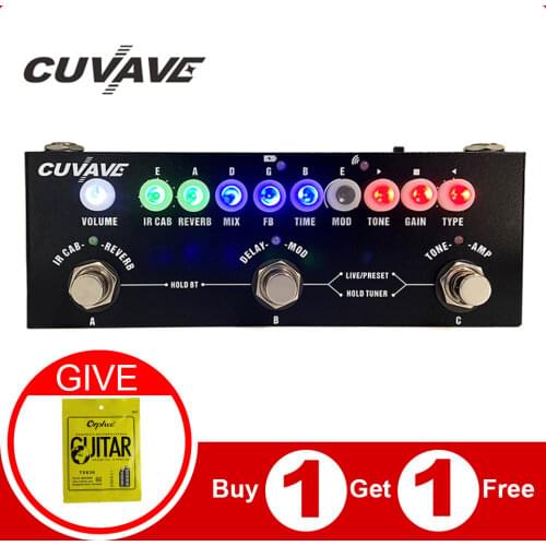 Cuvave CUBE BABY Delay Multi Effects Pedal Processsor 8 IR Cabinets Simulation Chorus Guitar Effect PedalPhaser Reverb Vibrato