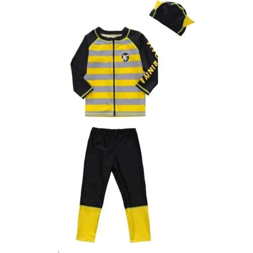 UPF50+ Sunsuit Kid Boys & Girls Two Piece Swimsuits Rash Guard Long Sleeve Swimwear Set Zip Up Bathing Suits 2-10 years Old