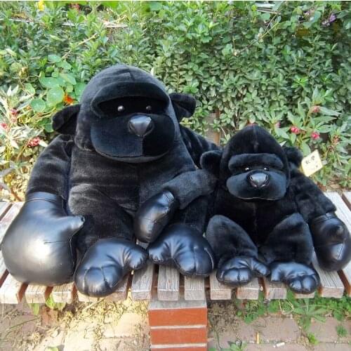 Lovely animal black chimpanzee boxing doll plush toy soft pillow toy birthday gift b4858