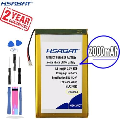 New Arrival [ HSABAT ] 2000mAh 255085 Replacement Battery for MP4 MP5 Tablet Navigator GPS Traffic recorder E-book MLP255085