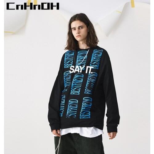 CnHnOH New Arrival Long Sleeve Winter New Oversize Plus Velvet Deep Sea Creature Loose Shoulder Round Neck Men Hoodies 9383