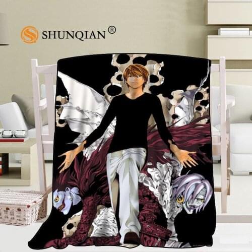 Custom Death Note Blanket Blending Fabric 56x80inch50X60inch40X50inch Sofa Bed Throw Blanket Kid Adult Warm Blanket