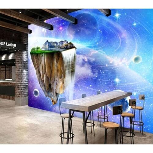 Papel de parede Wonderland starry sky romantic scene background wall Background Wall 3D wallpaper mural,living room home decor