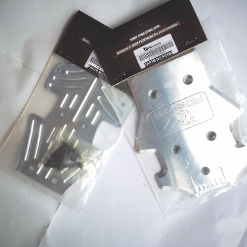 FID RACING Aluminum Front Skid Plate and Rear Skid Plate for Losi 5ive T ,Rovan LT ,KMX2