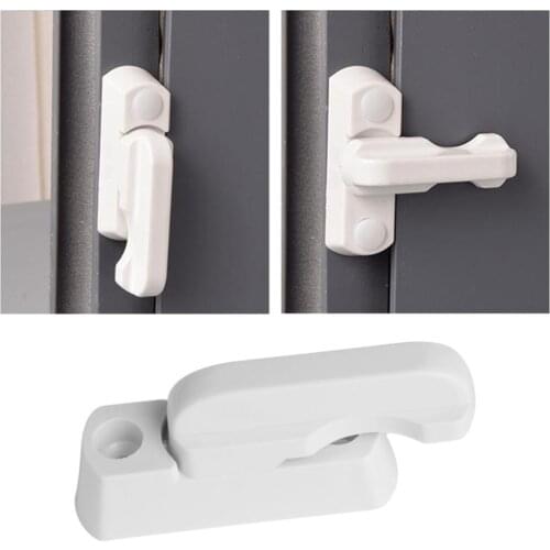 Plastic Child Safe Security Window Door Sash Lock Safety Lever Handle Sweep Latch S08