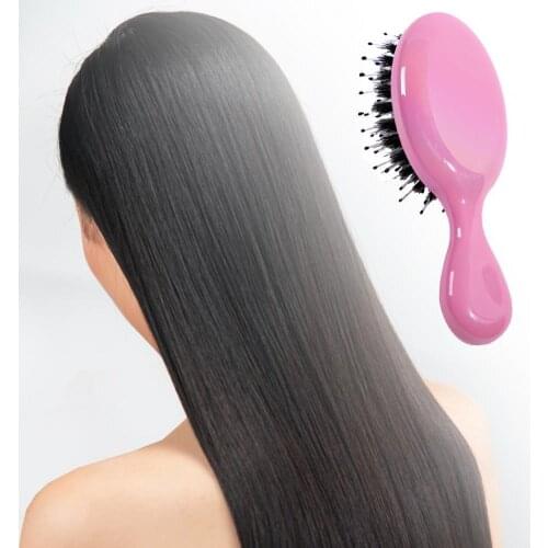 Portable Mini Comb Airbag-Massage Comb Round Travel Comb Comfortable Wear-resistant ABS Handle Hair Massage Comb for Barbershop