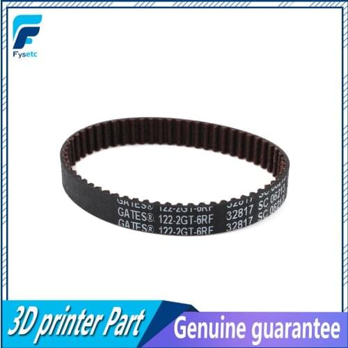 GATES-LL-2GT 3D Printer 2GT Belt Closed Loop Fiberglass Reinforced Rubber GT2 Timing Belt 2GT-6 Length 122mm Width 6mm