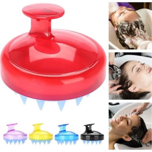 Silicone Hair Brush Shampoo Scalp Brush Comb Head Spa Slimming Massage Brush Hair Washing Comb Shower Bath Head Body Massage