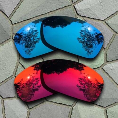 Sky Blue&Violet Red Sunglasses Polarized Replacement Lenses for Oakley Hijinx