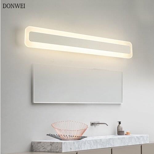 Modern 15W 40CM Led Bathroom Mirror Light Acrylic Lampshade Miror Wall Lamp Stainless Steel Sconce Home Lighting AC85-265V
